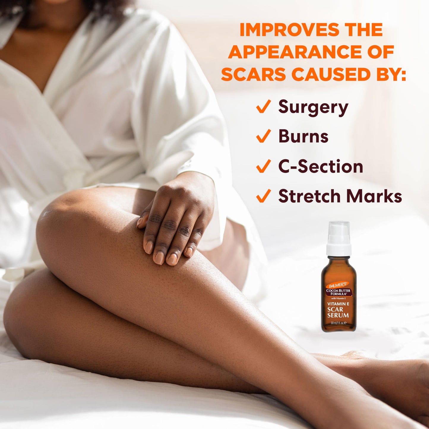 Palmer's Cocoa Butter Formula Scar Serum, Skin Brightening Oil for Face & Body, Concentrated Serum with Vitamin E, Fragrance Free, 1 Fl Oz Beauty & Personal Care Palmer's