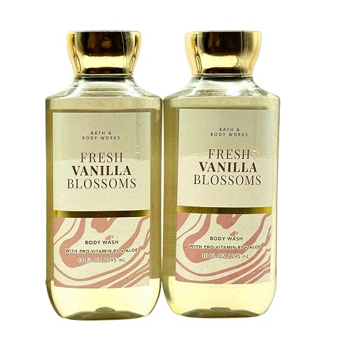 Bath & Body Works Shower Gel, Set of 2 Bottles, Each Bottle 10oz (Fresh Vanilla Blossoms) Beauty & Personal Care Bath & Body Works