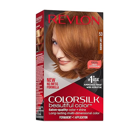 Revlon Colorsilk Beautiful Color Permanent Hair Color, Long-Lasting High-Definition Color, Shine & Silky Softness with 100% Gray Coverage, Ammonia Beauty & Personal Care REVLON