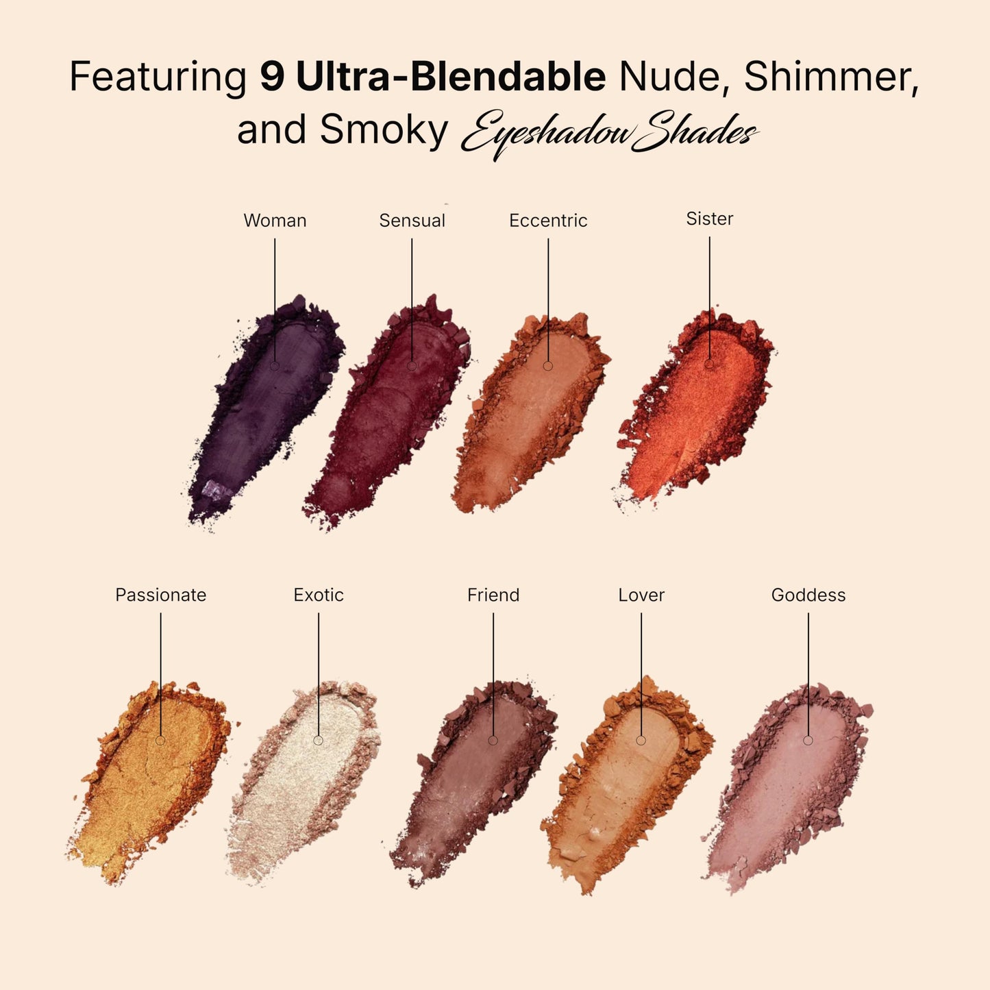 LUNA MAGIC Nude/Desnuda Eye Shadow Palette with 9 Ultra-Blendable Nude, Shimmer & Smoky Shades for All Skin Tones - Long-Lasting Pigment… Beauty & Personal Care LUNA MAGIC
