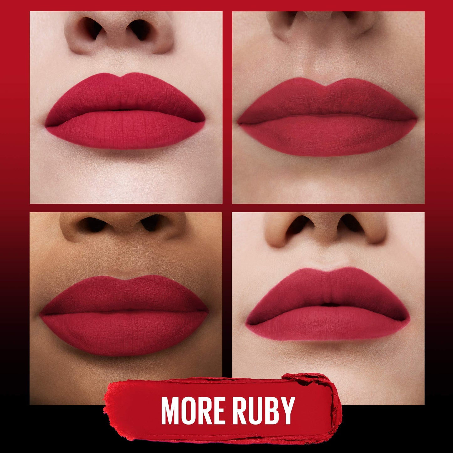 Maybelline Color Sensational Ultimatte Matte Lipstick, Non-Drying, Intense Color Pigment, More Ruby, Ruby Red, 1 Count Beauty & Personal Care MAYBELLINE