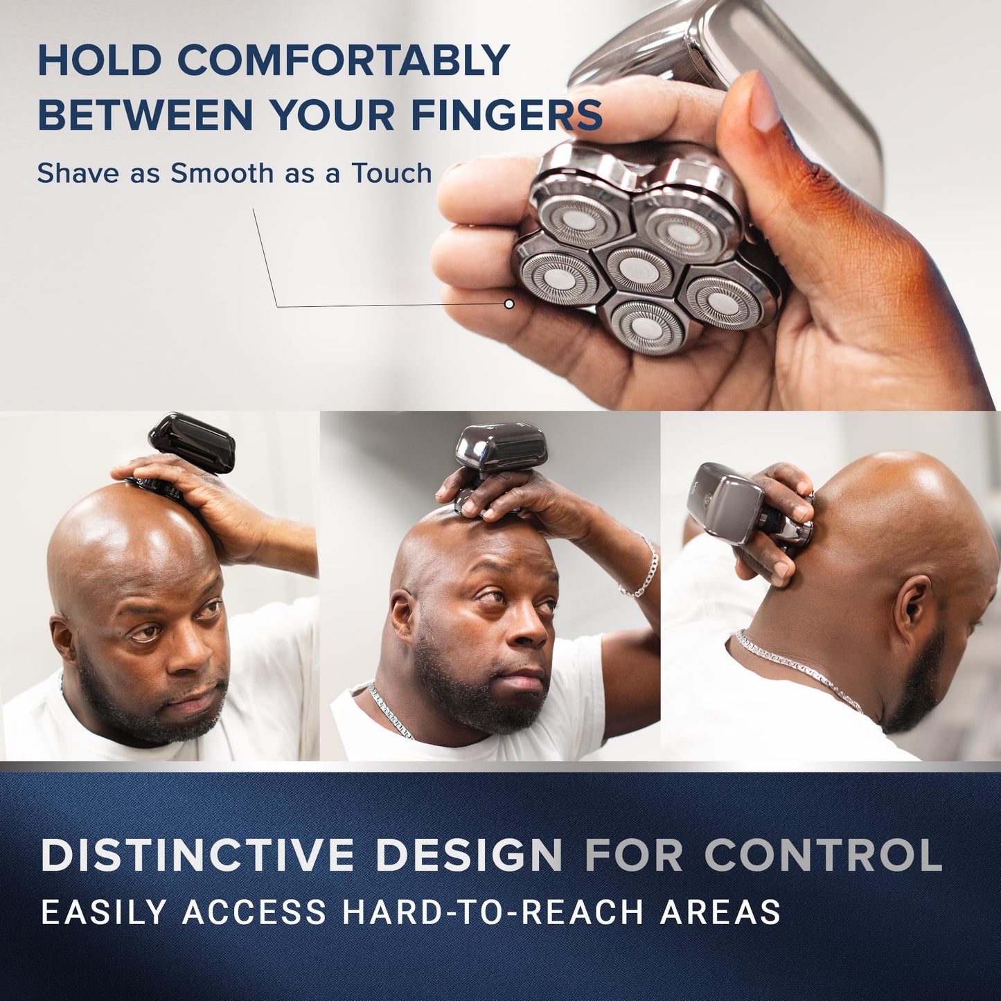 Electric Head Shaver for Bald Men: Waterproof Cordless Electric Razor for Bald Head & Hair Shaving - Close Shave, Skin-Friendly, 360° Full Coverage Beauty and Personal Care AxiomWarrior