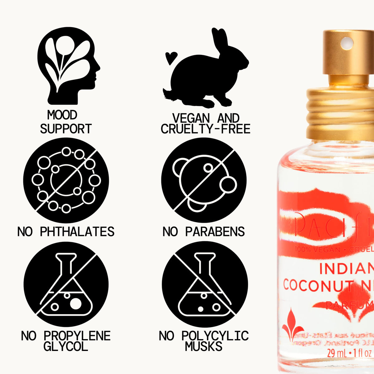 Pacifica Indian Coconut Nectar Perfume Spray - Tropical Vanilla & Coconut Fragrance, Layerable Beachy Perfume for Women, Clean, Non-Toxic, Vegan Beauty & Personal Care Pacifica