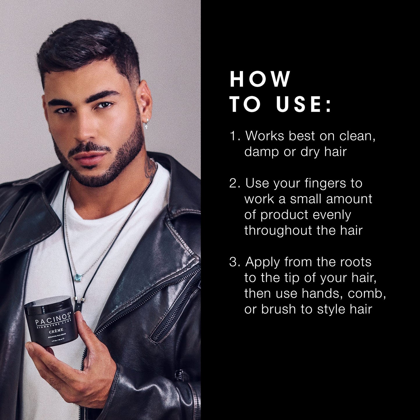 Pacinos Creme Hair Sculpting Wax Cream - Water Soluble Medium Shine Styling Cream Beauty & Personal Care Pacinos