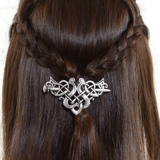 Viking Celtic Hair Sticks Hairpin-Viking Hair Clip Men Antique Silver Hair Sticks Hairpin Triangle Clips for Long Hair Stick Slide Irish Hair Beauty & Personal Care LQQQL