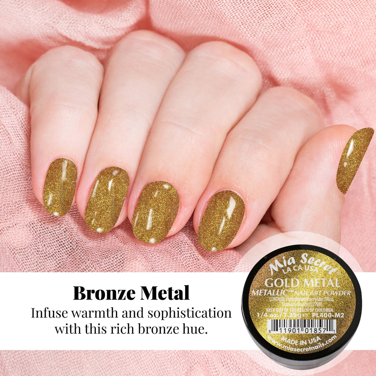 Mia Secret -Metallic Nail Acrylic Powder set of 6
