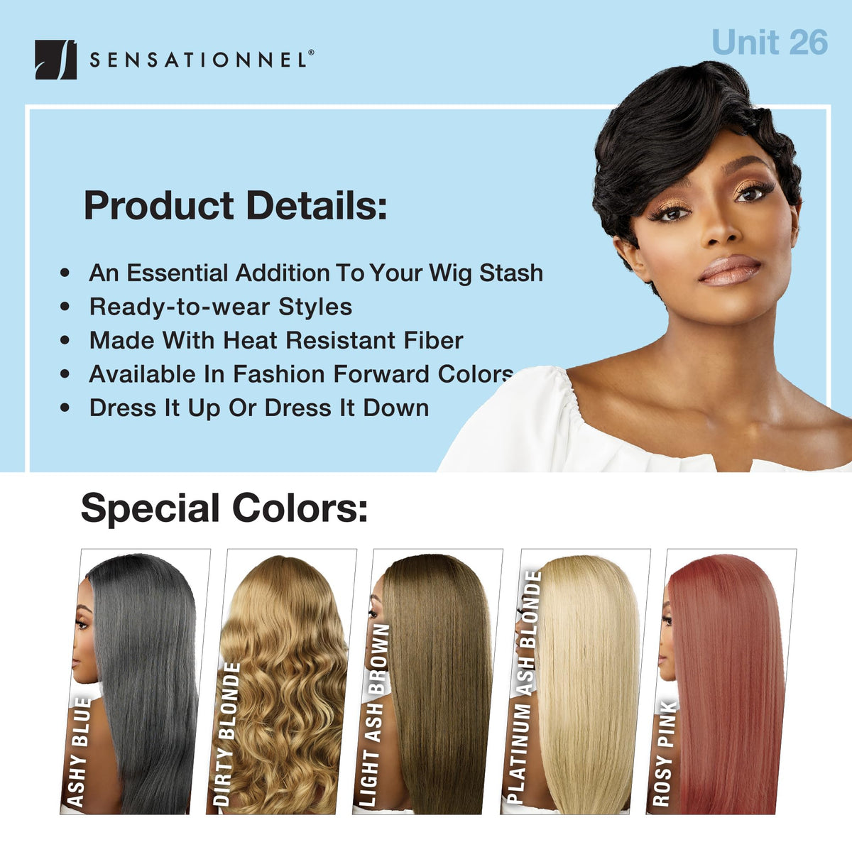 Sensationnel Dashly Wig-Unit 26, 2 DARKBROWN