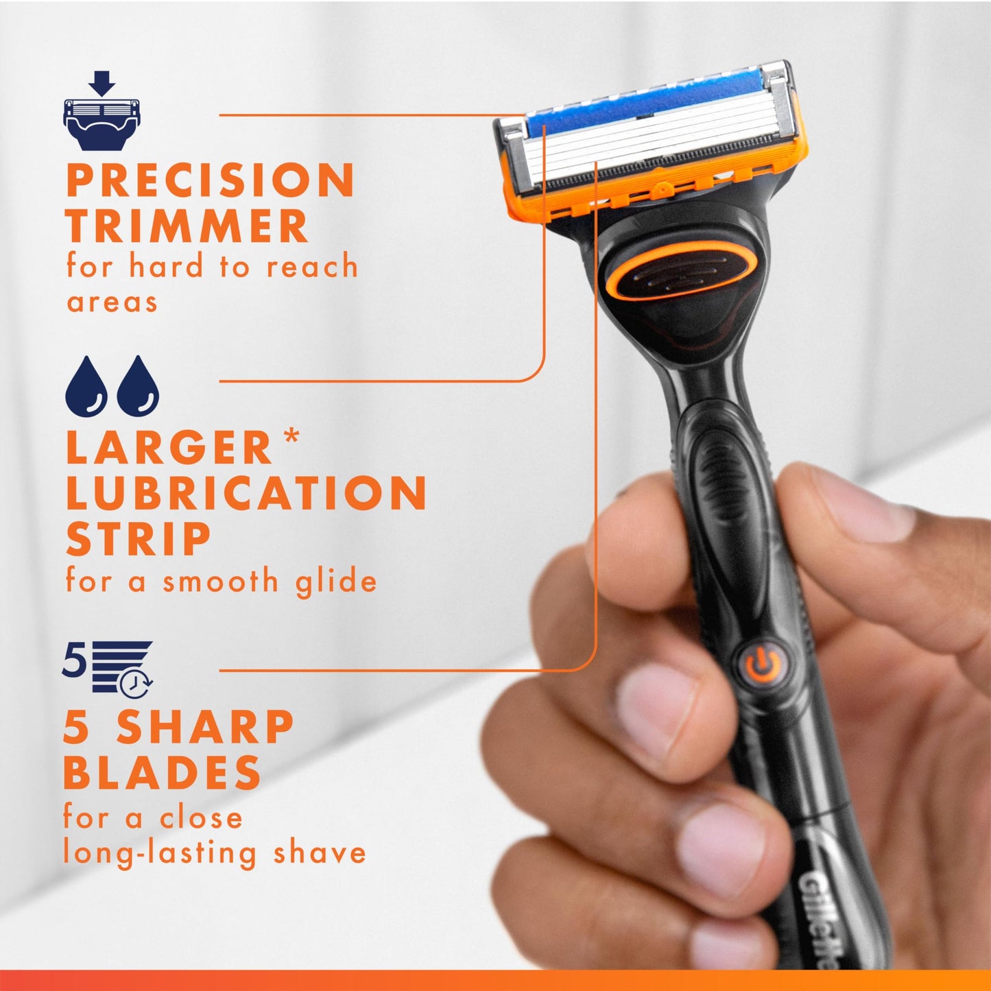 Gillette Fusion5 Power Razor Blade Refills for Men, 8 Count, with Precision Trimmer Beauty and Personal Care Gillette