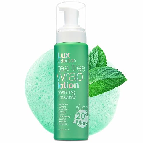 Lux Collection Wrapping Foam Lotion Wave Curl Wet Setting Styling Hair Foaming Mousse 9.6 fl.oz / 284mL Tea Tree Beauty & Personal Care Lux Collection