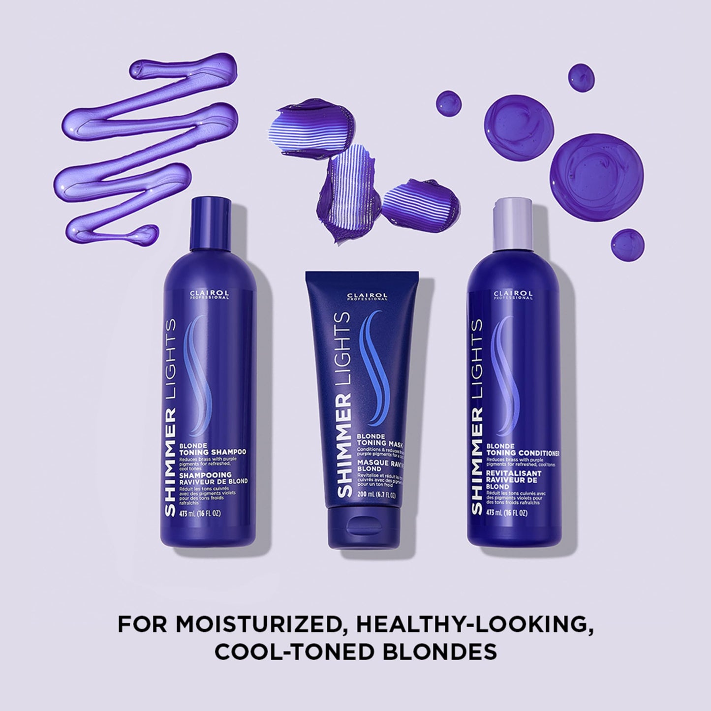Clairol Professional Shimmer Lights Purple Shampoo, 8 fl. Oz | Neutralizes Brass & Yellow Tones | For Blonde, Silver, Gray & Highlighted Hair Beauty and Personal Care Clairol Professional
