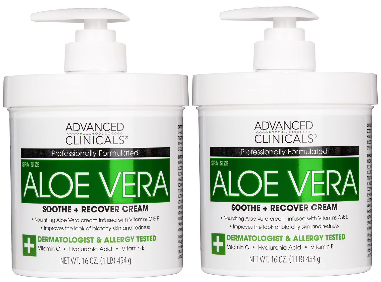 Advanced Clinicals Aloe Vera Lotion Skin Care Relief | Vitamin E Infused Hyaluronic Acid Moisturizer & Vitamin C Body Lotion For Women & Men Helps Beauty & Personal Care Advanced Clinicals