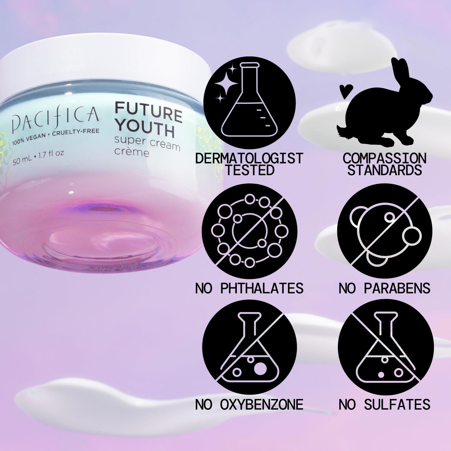 Pacifica Future Youth Super Cream - Daily Anti-Aging Moisturizer for All Skin Types, Lightweight Hydration with Advanced Peptides & Antioxidants Beauty & Personal Care Pacifica