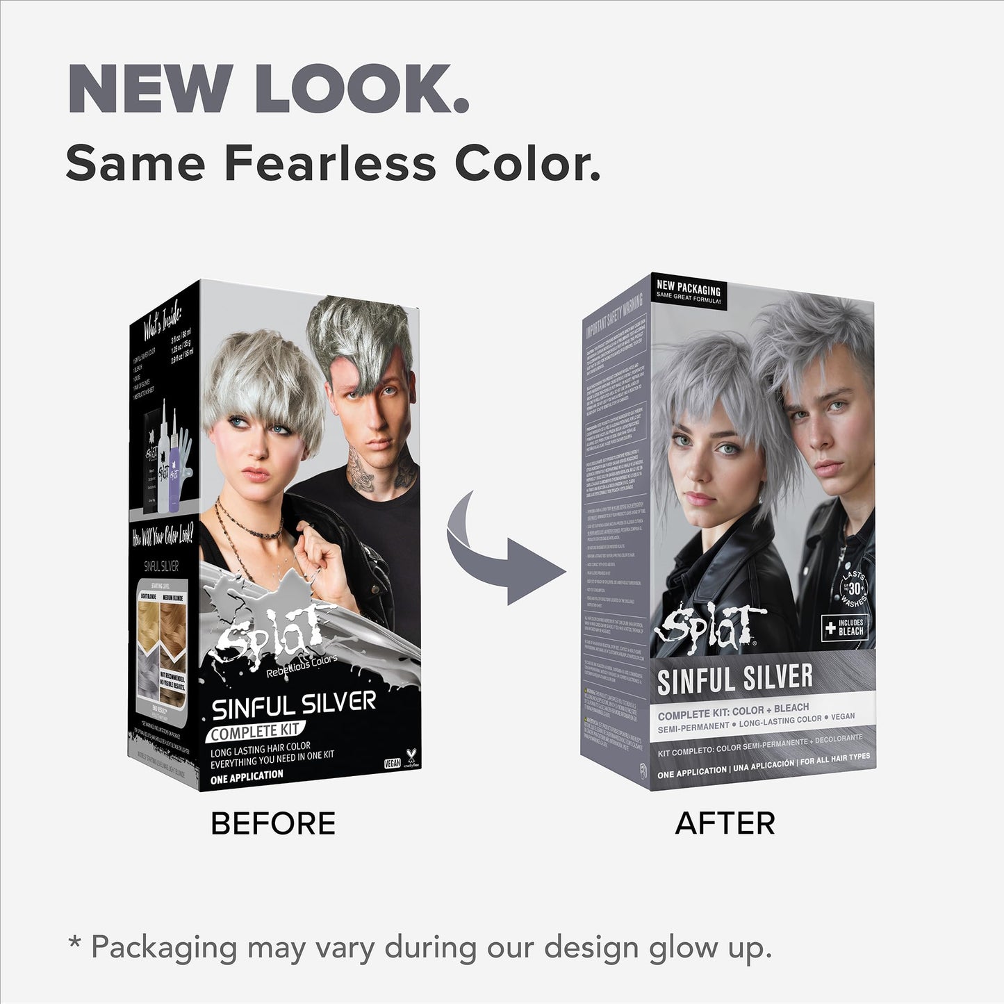 Splat | Complete Kit | Hair Dye | Semi-Permanent | Long Lasting | Vegan and Cruelty-Free (Sinful Silver) Beauty & Personal Care Splat
