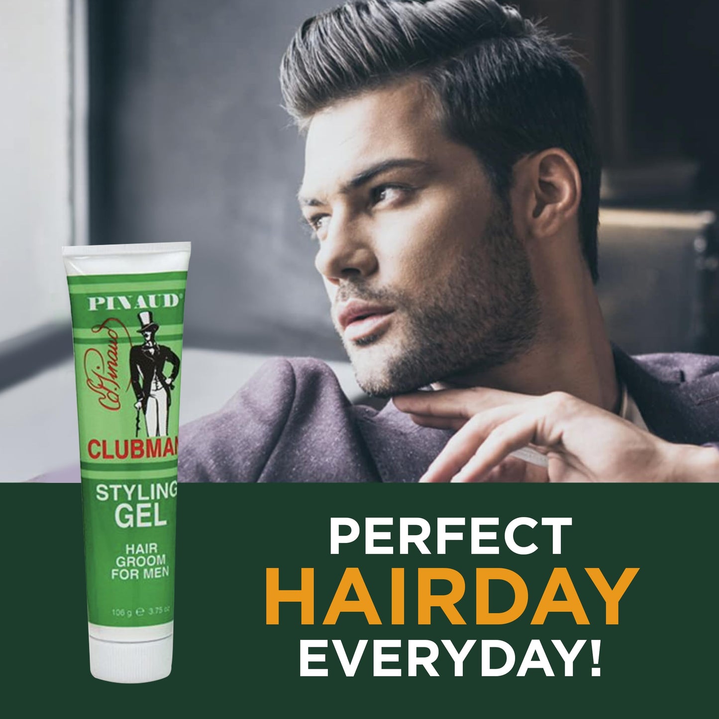 Clubman Pinaud Styling Gel Hair Groom for Men, Conditioning, Non-Greasy, 3.75 Fl Oz Beauty & Personal Care Clubman