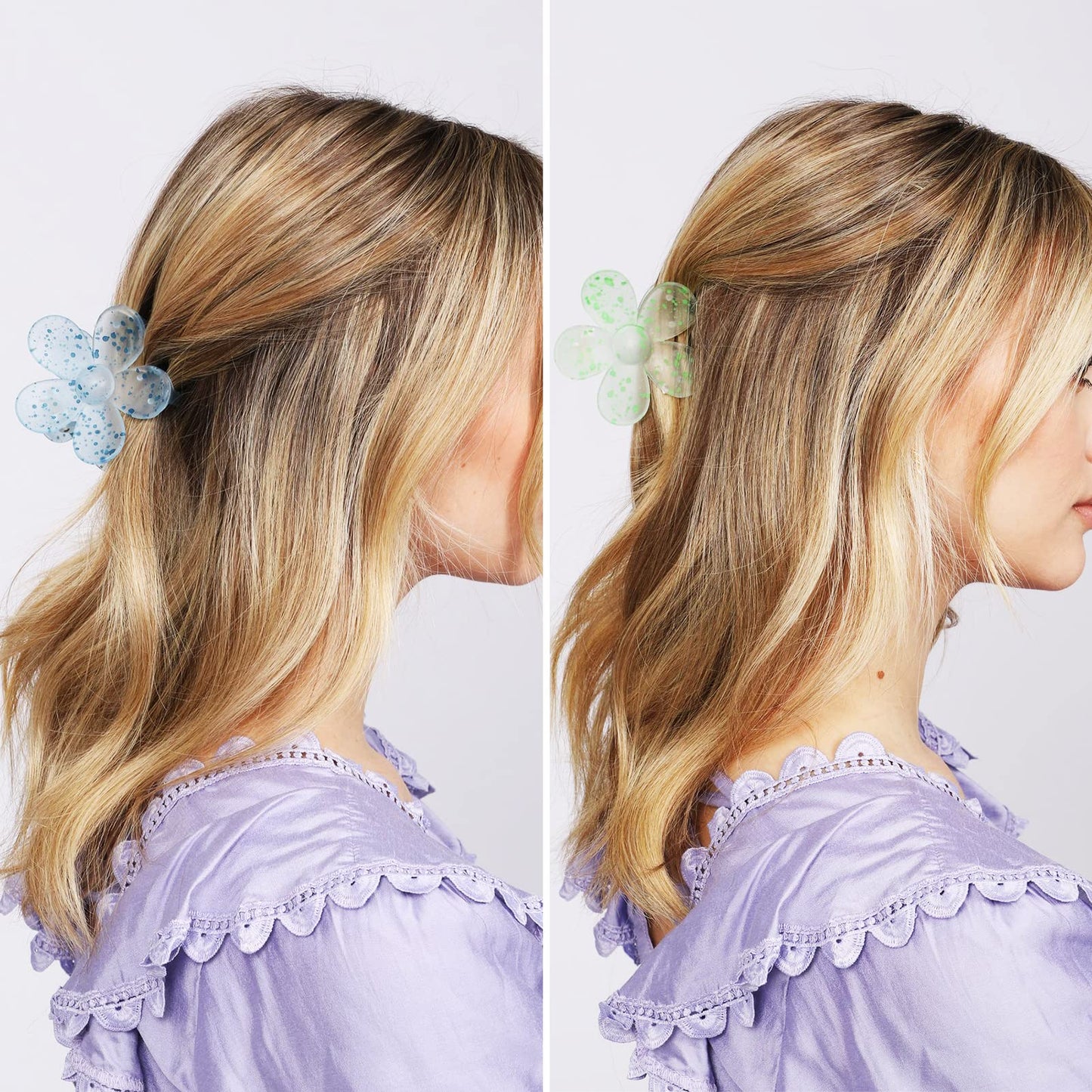 Flower Hair Claw Clips 8PCS Cute Hair Clip Big Daisy Hair Clips Strong Hold Jaw Clip Barrettes Large Hair Clamps Thin Hair Accessories Thick Hair Beauty & Personal Care MAJOMI