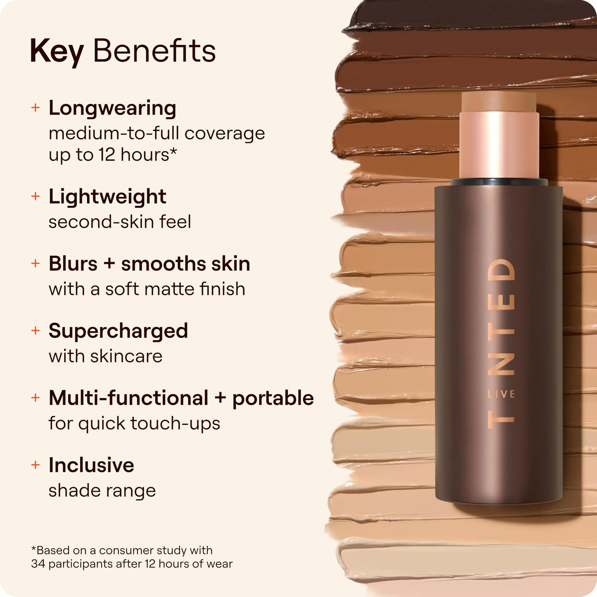 Live Tinted Huestick Complexion Stick - Foundation Makeup - Shade 03, 9g