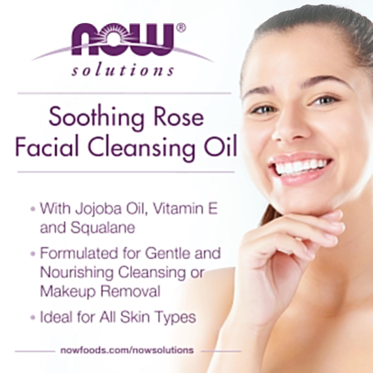 NOW Solutions, Soothing Rose Facial Cleansing Oil With Jojoba Oil, Vitamin E and Rose Absolute, 4 Fluid Ounce Beauty & Personal Care NOW Foods