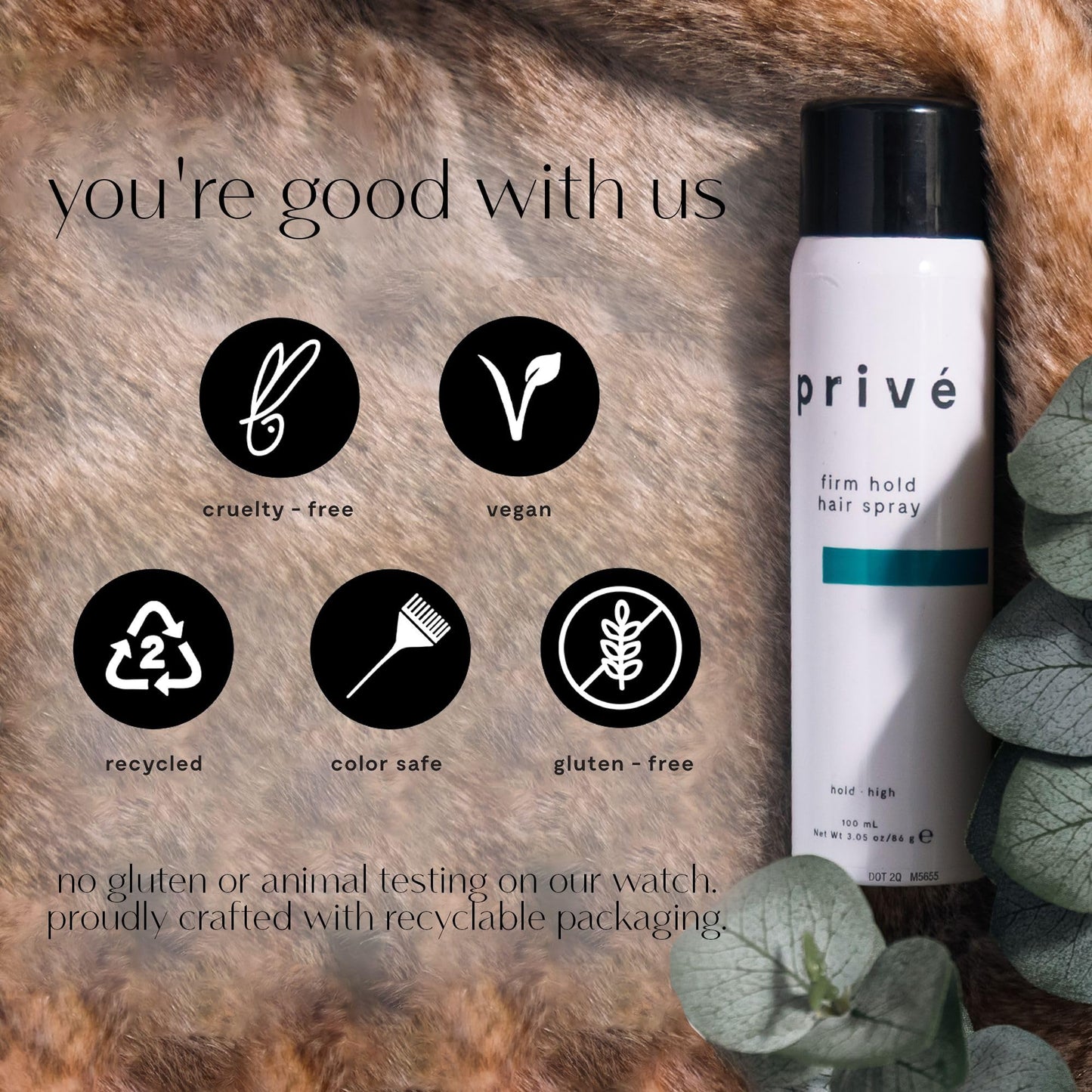 Privé Firm Hold Styling Hair Spray - Strong Hold Hairspray for Long Lasting Style and Volume Lift - Humidity Resistant Frizz Control Finishing Spray Beauty & Personal Care Prive