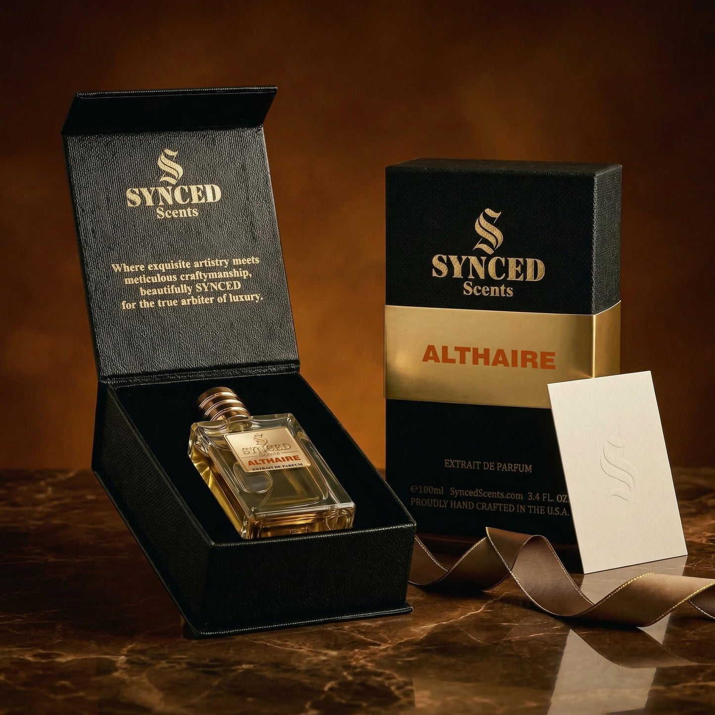 SYNCED Scents ALTHAIRE Inspired by Althair Perfume for Men - Long Lasting Warm Amber Vanilla Fragrance - Intense Sweet Spicy Masculine Cinnamon Beauty & Personal Care SYNCED Scents