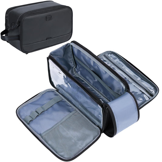 ZEEMO Travel Toiletry Bag for Men, Medium Water-Resistant Double-Sided Full-Open Dopp Kit, Versatile Organizer for Shower and Hygiene Accessories Beauty and Personal Care ZEEMO Default Title