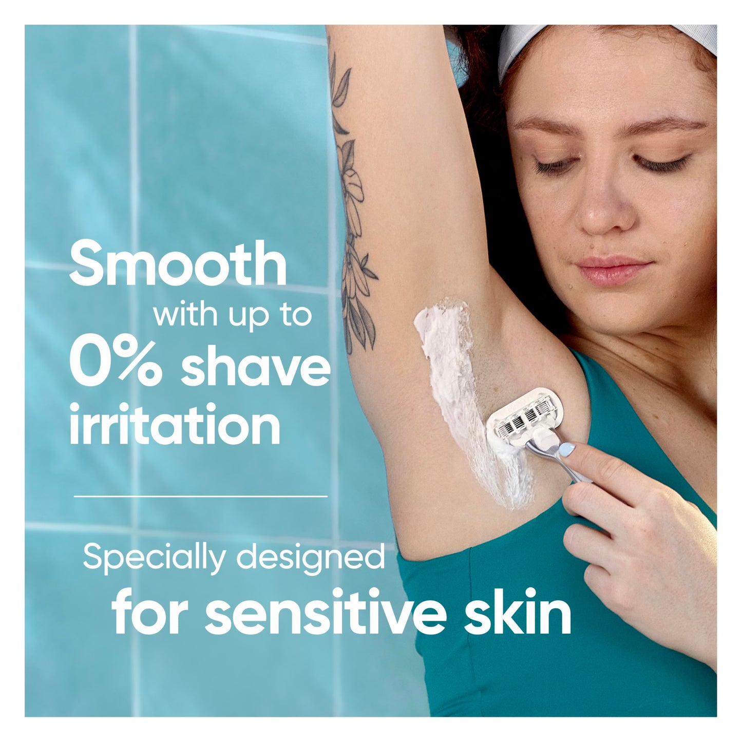 Gillette Venus Extra Smooth Sensitive Women's Razor with Reusable Handle, 3 Blade Refills and Shower Holder Beauty and Personal Care Gillette Venus