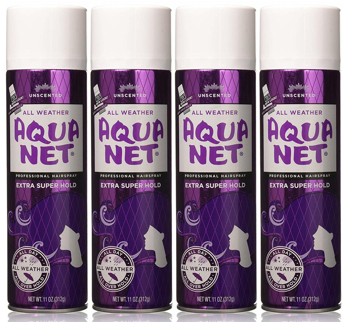 Aqua Net Extra Super Hold Professional Hair Spray Unscented 11 oz (Pack of 4) Beauty & Personal Care Aqua Net