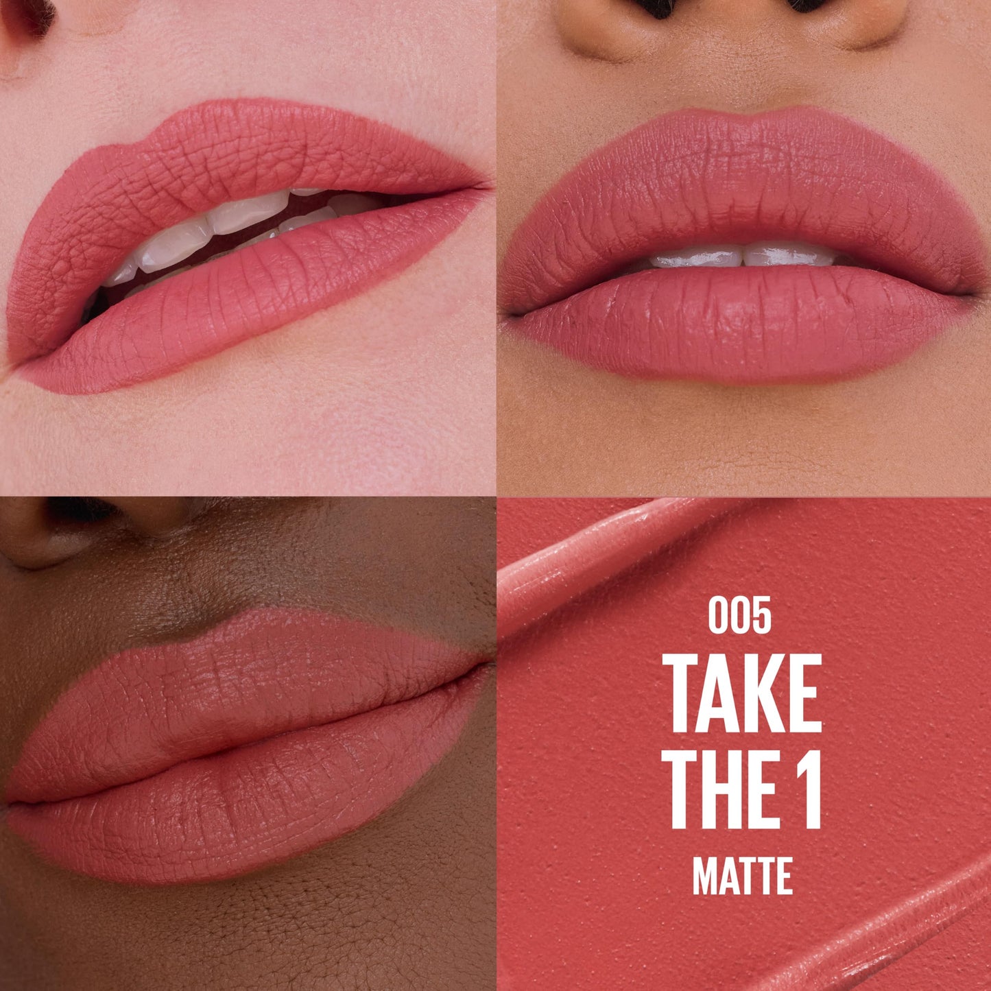 MAYBELLINE Serum Lipstick, Hydrating Lip Makeup with 8HRs of Lip Plumping Moisture with Hyaluronic Acid + Oil Blend, Take The 1 (Midtone Warm Pink Beauty & Personal Care MAYBELLINE