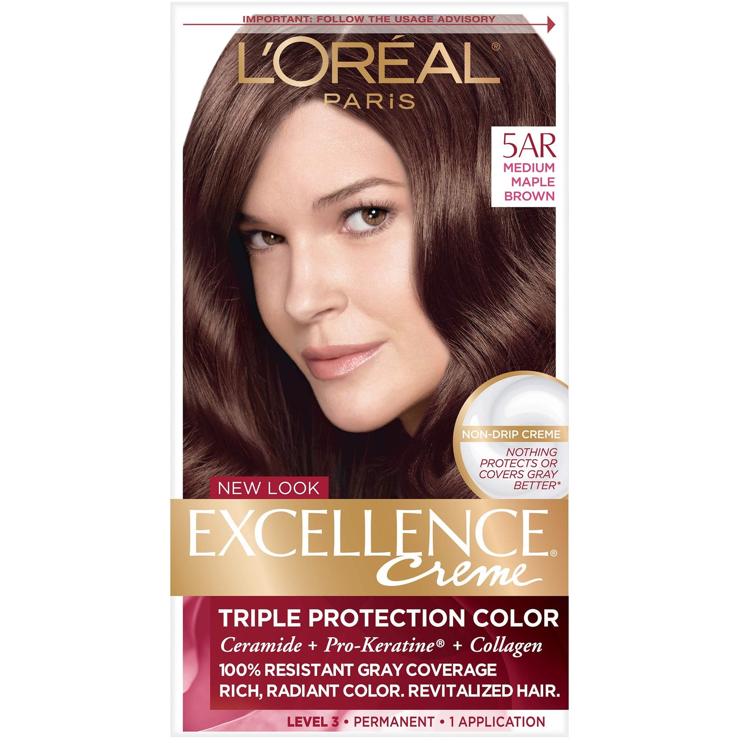 L’Oreal ParisExcellence Creme - 5AR Velvet Brown (Medium Maple Brown) 1 Each (Pack of 2) Beauty & Personal Care L'Oreal Paris