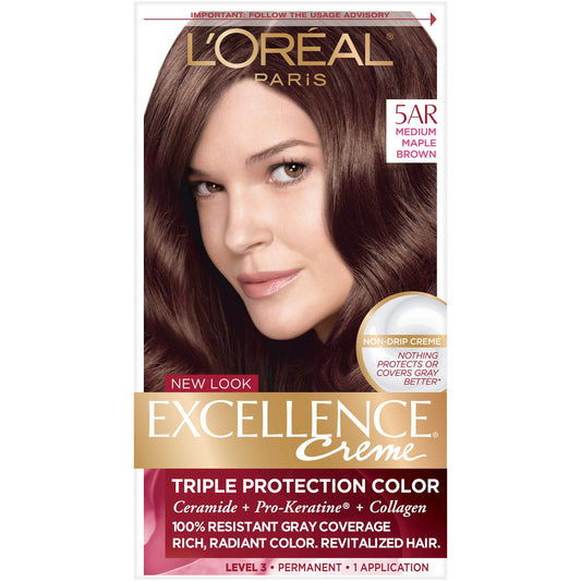 L’Oreal ParisExcellence Creme - 5AR Velvet Brown (Medium Maple Brown) 1 Each (Pack of 2) Beauty & Personal Care L'Oreal Paris