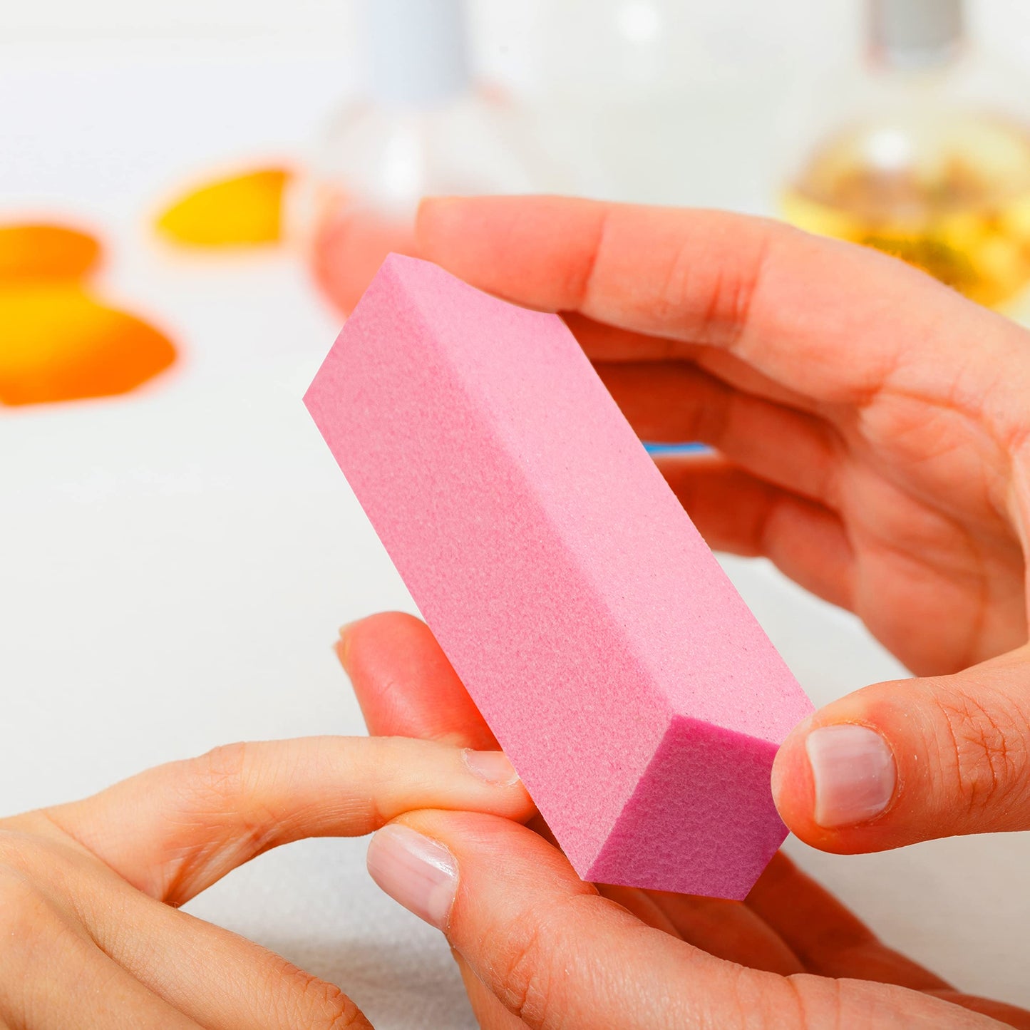 Natural and Acrylic Nail Buffing Blocks, 12-Pack, 4 Sided, Medium Grit (Multi-Colored) Beauty & Personal Care Morary