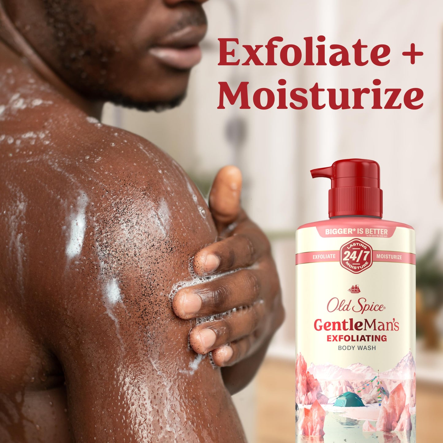 Old Spice GentleMan's Exfoliating & Moisturizing Body Wash for Men, 24/7 Shower Fresh with Long Lasting Scent, Renewing Vitamin B3 Blend, Himalayan Beauty & Personal Care Old Spice