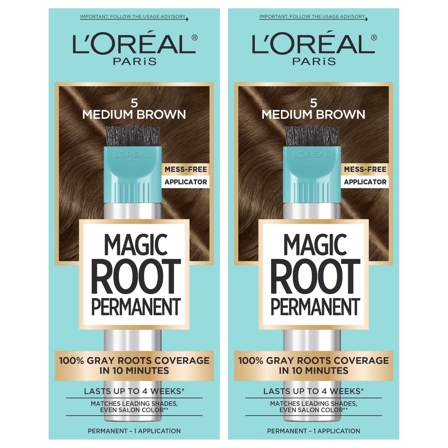 L'Oreal Paris Magic Root Permanent Hair Color Kit, 100% Gray Hair Coverage In Just 10 Minutes, Precision Brush Applicator for Seamless Application, 5 Beauty & Personal Care L'Oreal Paris