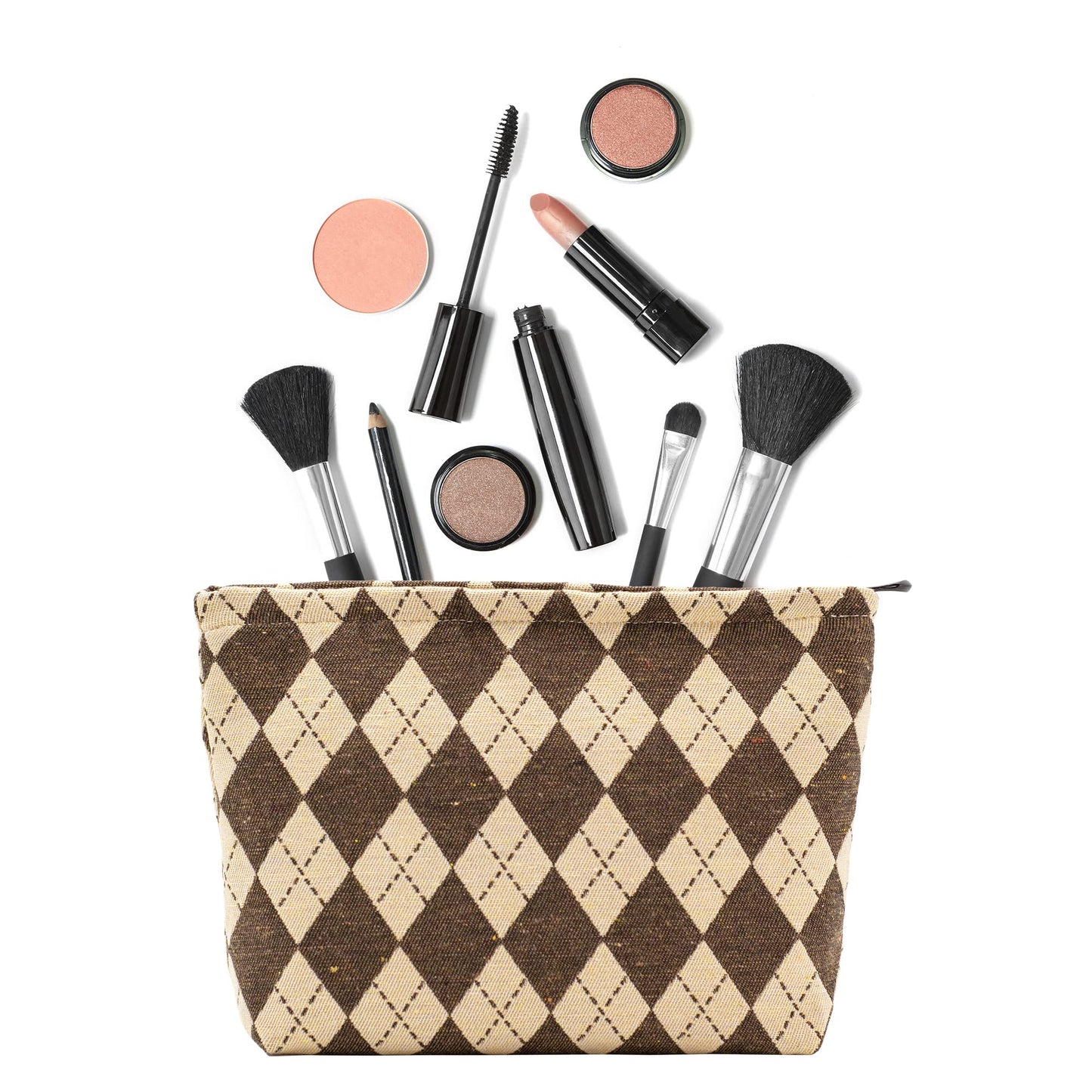 PAZIMIIK Flat Makeup Bag for Women,Zipper Cosmetic Pouch for Purse Beauty and Personal Care PAZIMIIK
