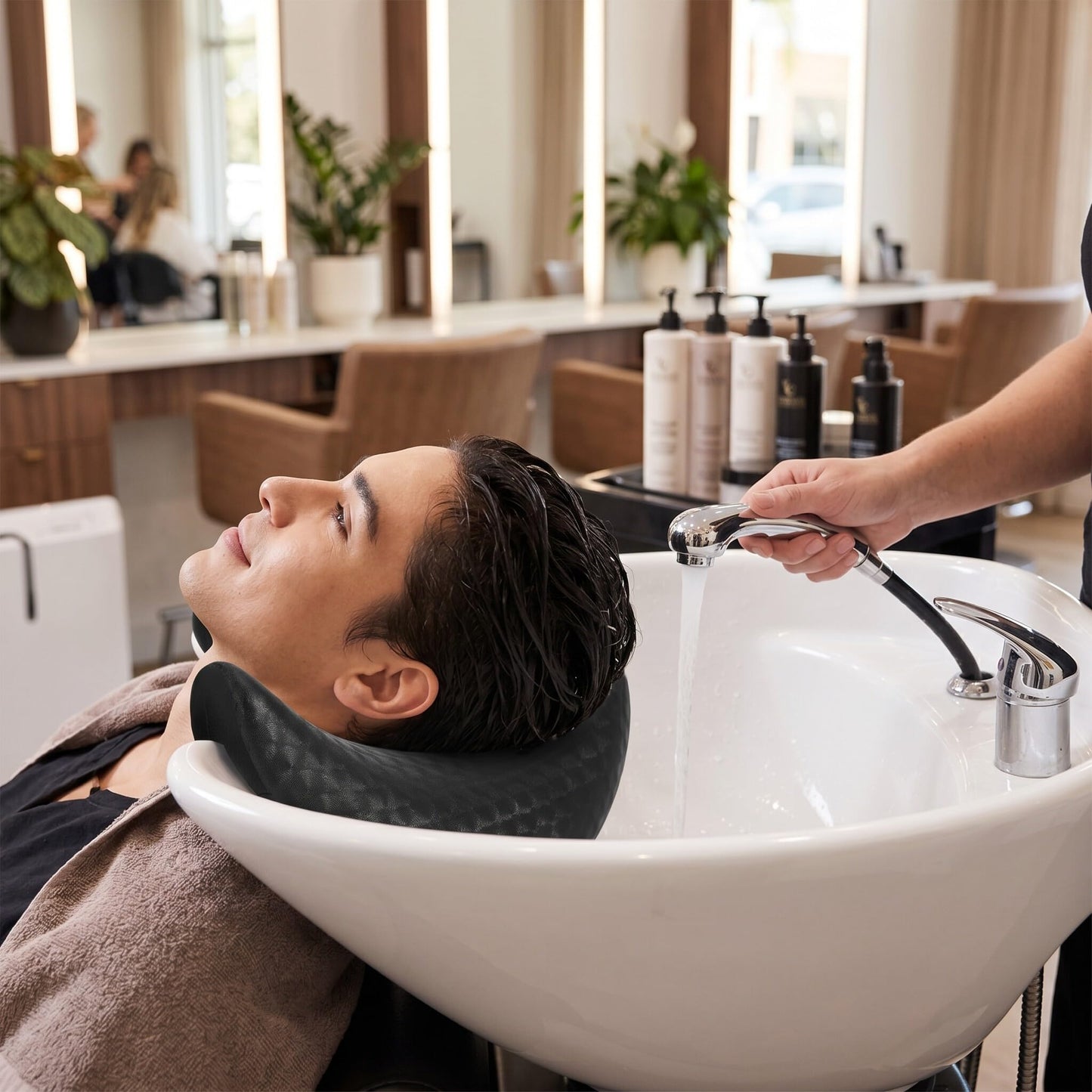 Ejoyous Shampoo Bowl Neck Pillow, Salon Spa Hair Beauty Washing Sink Shampoo Bowl Neck Rest Cushion Gel, Neck Rest for Shampoo Bowl, Sink Basin Beauty and Personal Care Ejoyous