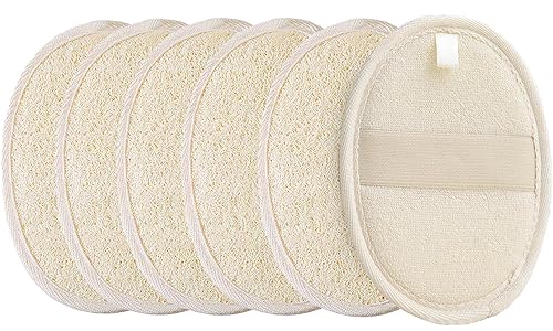 [Pack of 6] Loofah Sponge Pads Natural Organic Bath Luffa Sponges Pads Natural Bath Shower Loofah Body Scrubber Sponges for Exfoliating Your Skin Beauty & Personal Care METLUCK