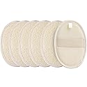 [Pack of 6] Loofah Sponge Pads Natural Organic Bath Luffa Sponges Pads Natural Bath Shower Loofah Body Scrubber Sponges for Exfoliating Your Skin Beauty & Personal Care METLUCK