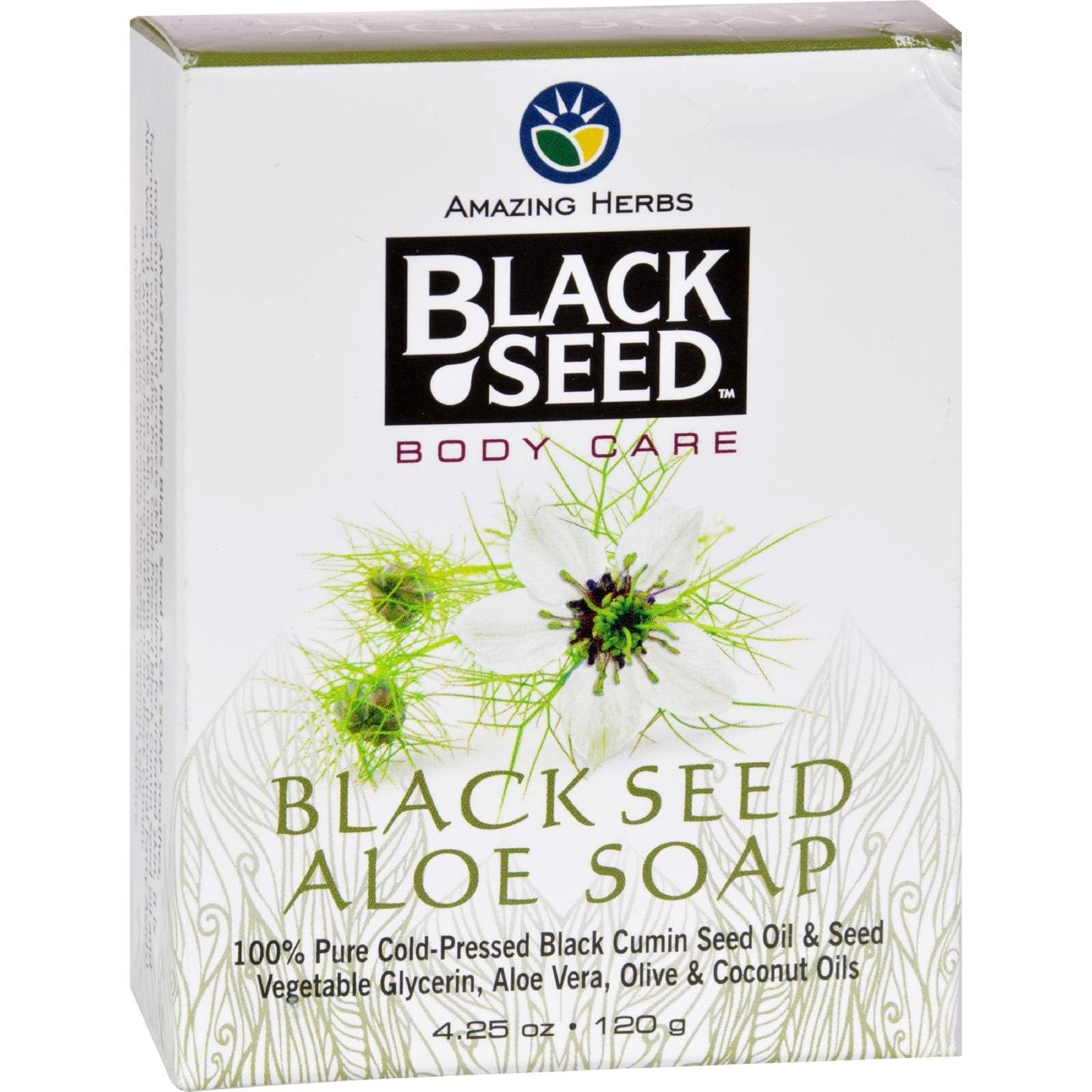Black Seed Bar Soap, Aloe, 4.25 Ounce Beauty & Personal Care Amazing Herbs