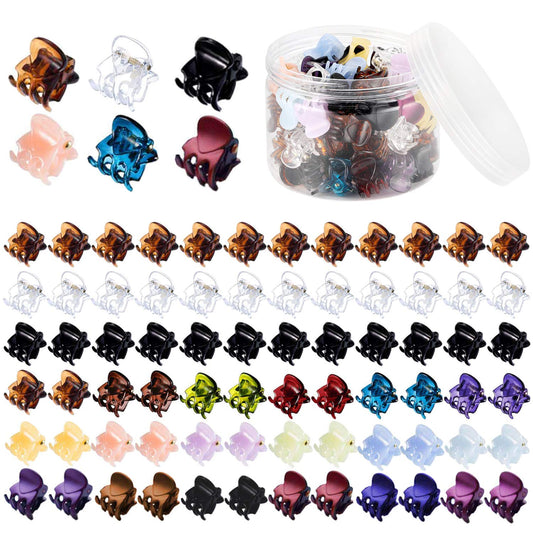 Mini Hair Claw Clips for Girls and Women, Funtopia 72 Pcs Small Hair Clips Pins Clamps Non Slip Tiny Plastic Jaw Clips (Assorted Colors) Beauty & Personal Care Funtopia