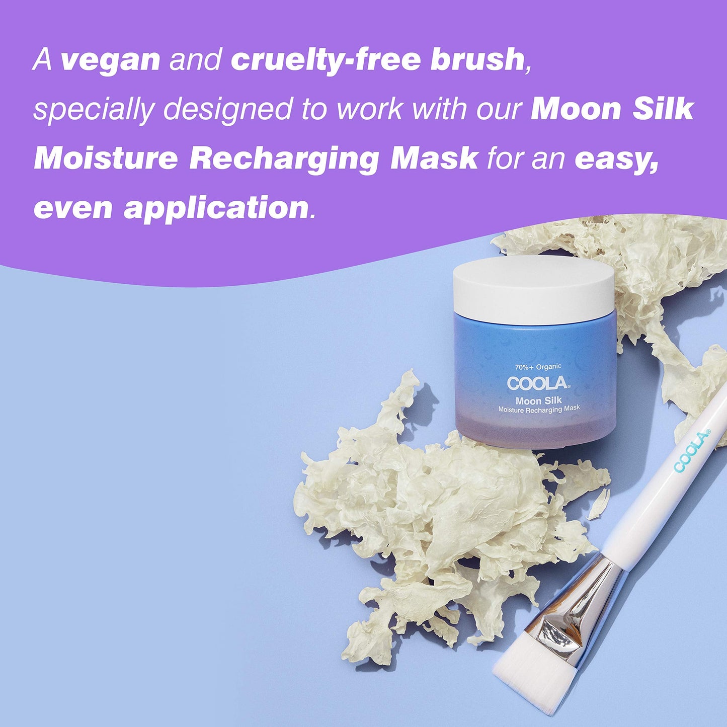 COOLA Moon Silk Face Mask Cleansing Brush for Skin Barrier Protection, Applicator for Moon Silk Face Moisturizer Mask Beauty & Personal Care COOLA