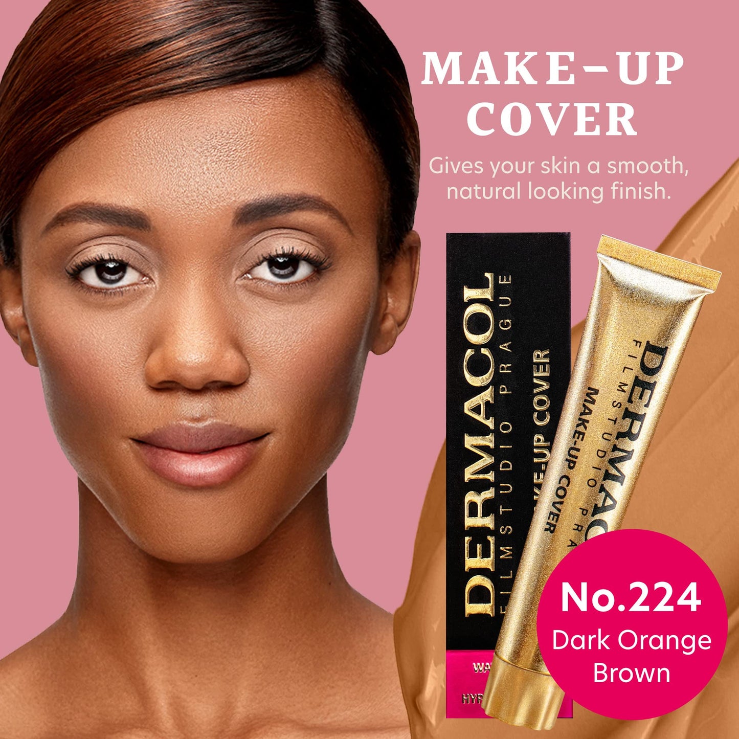 Dermacol - Full Coverage Matte Foundation with SPF 30, Waterproof Foundation for Oily Skin, Acne, & Under Eye Bags, Long-Lasting Makeup, 30g - Shade Beauty & Personal Care Dermacol