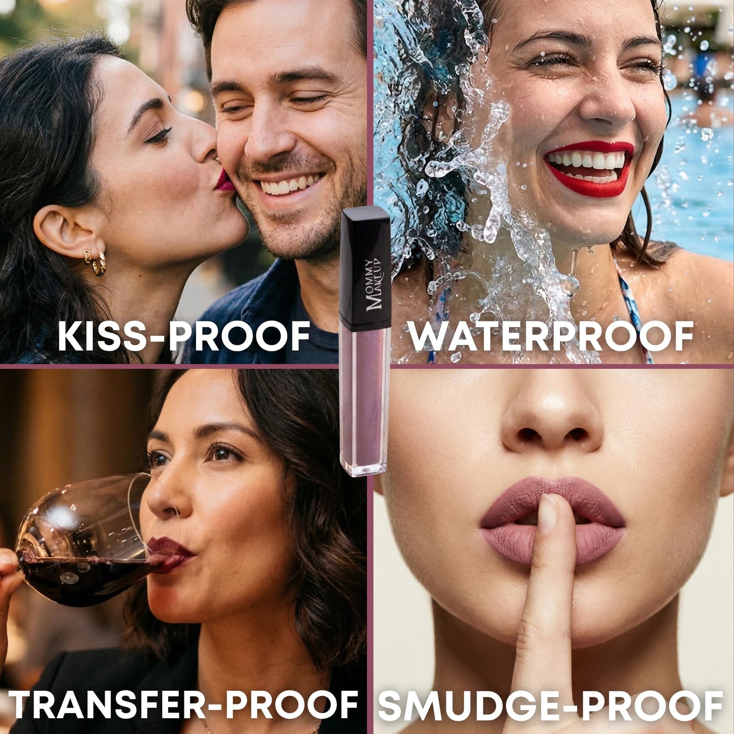 Mommy Makeup Stay Put Matte Lip Cream - Kiss-proof, Transfer-proof, Waterproof, Long Lasting Lipstick - Non-Drying Formula Infused with Vitamin E Beauty & Personal Care Mommy Makeup