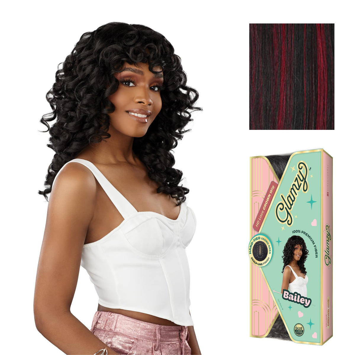 Sensationnel Glamzy Lace Crown Wig-Bailey, F1B/BG
