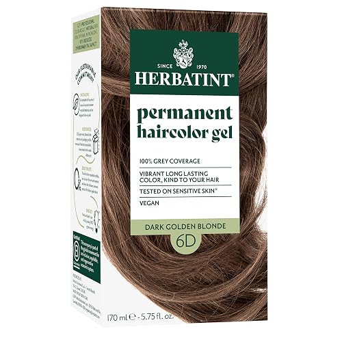 Herbatint Permanent Hair Dye For Women - 6D Dark Golden Blonde - For Up To 100% Gray Coverage of Resistant Gray Hair - Ammonia-Free, Alcohol-Free Beauty & Personal Care Herbatint