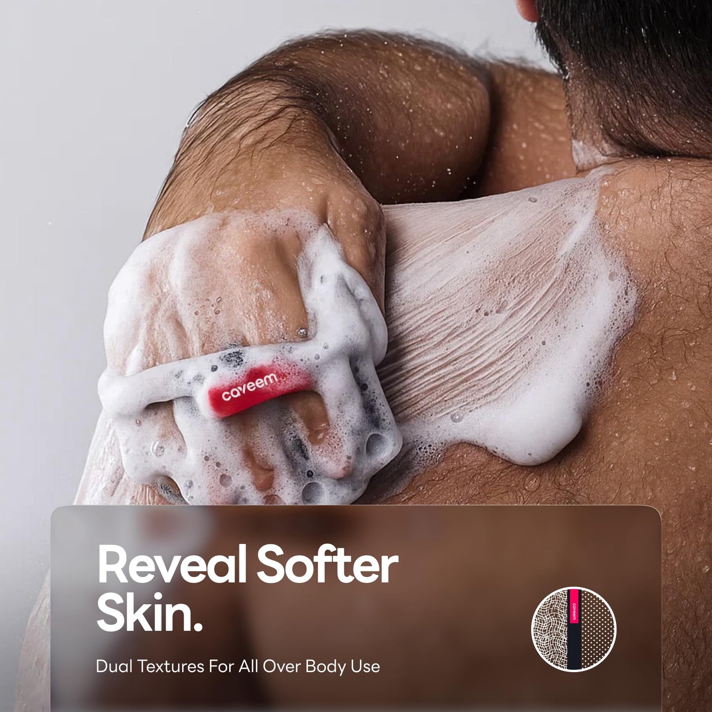 Caveem Exfoliating Body Scrubber, Bath and Body Scrub Buffer, Body Exfoliator for Remove Dead Skin, Gentle and Rough Lightweight Sponge for Shower (2 Beauty and Personal Care CAVEEM