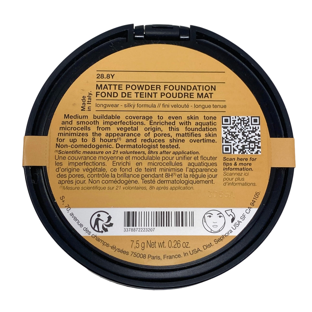 Sephora Collection Matte Powder Foundation - 28.8Y- 0.26 oz / 7.5 g