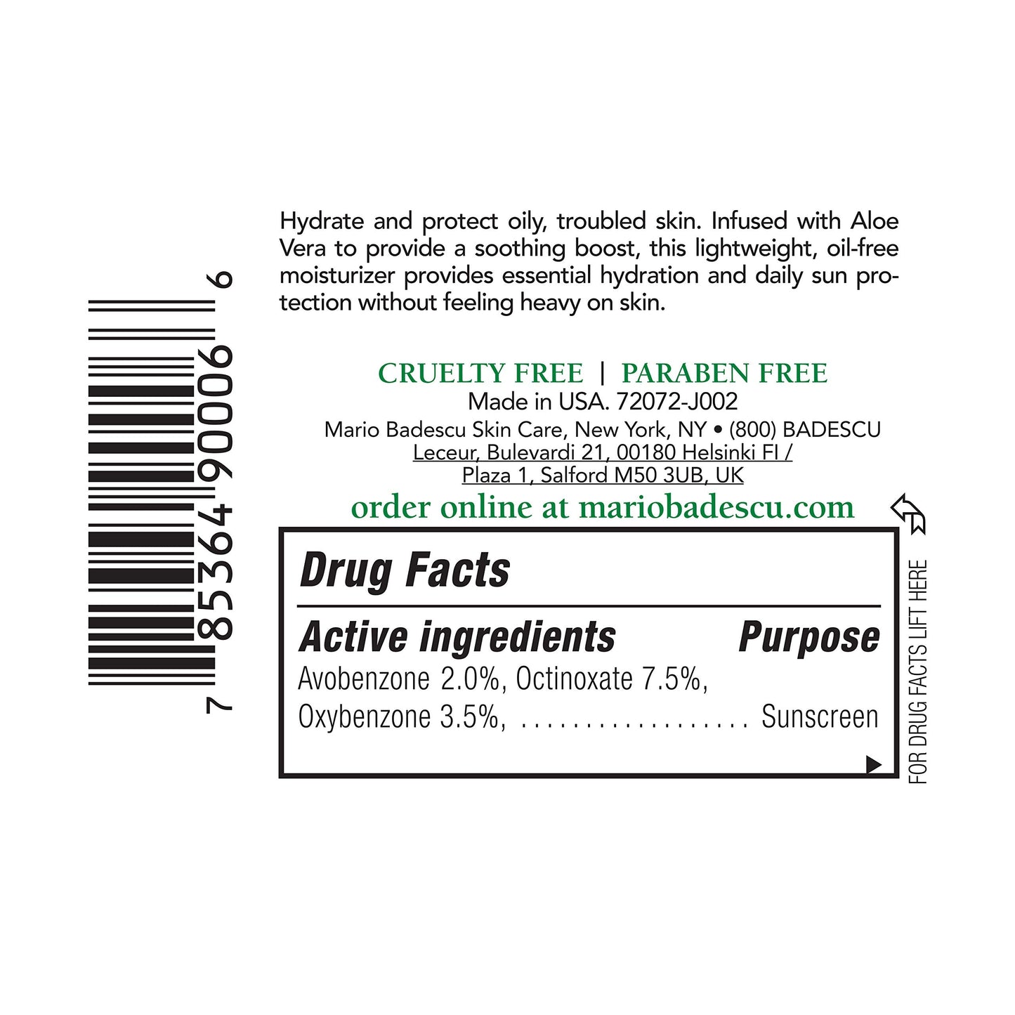 Mario Badescu Aloe Face Moisturizer for Women and Men with SPF 15, Ideal Facial Moisturizer for Combination, Oily or Sensitive Skin, Lightweight Beauty & Personal Care Mario Badescu