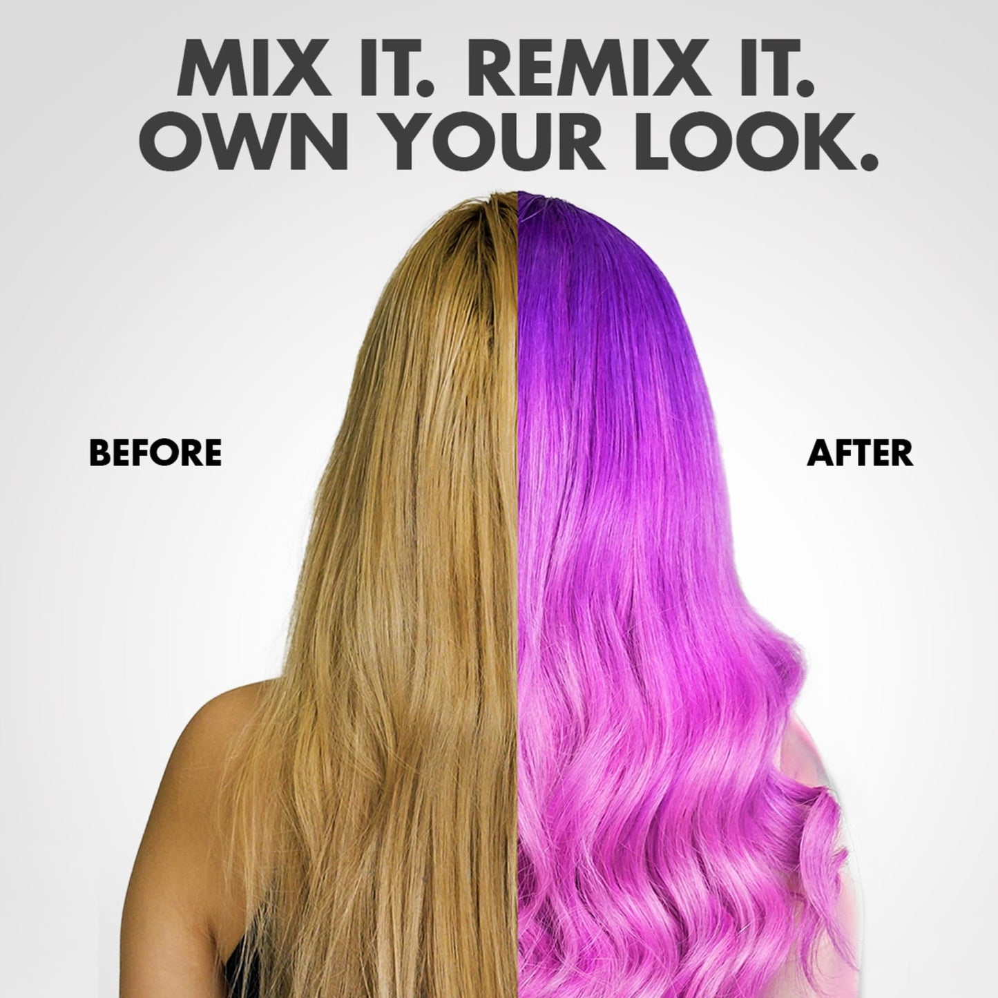got2b Color Remix Semi-Permanent Hair Color, Purple Punch 094, Customizable Temporary Hair Dye to Create A Vibrant or Pastel Shade, Easy At-Home Beauty & Personal Care Got2B