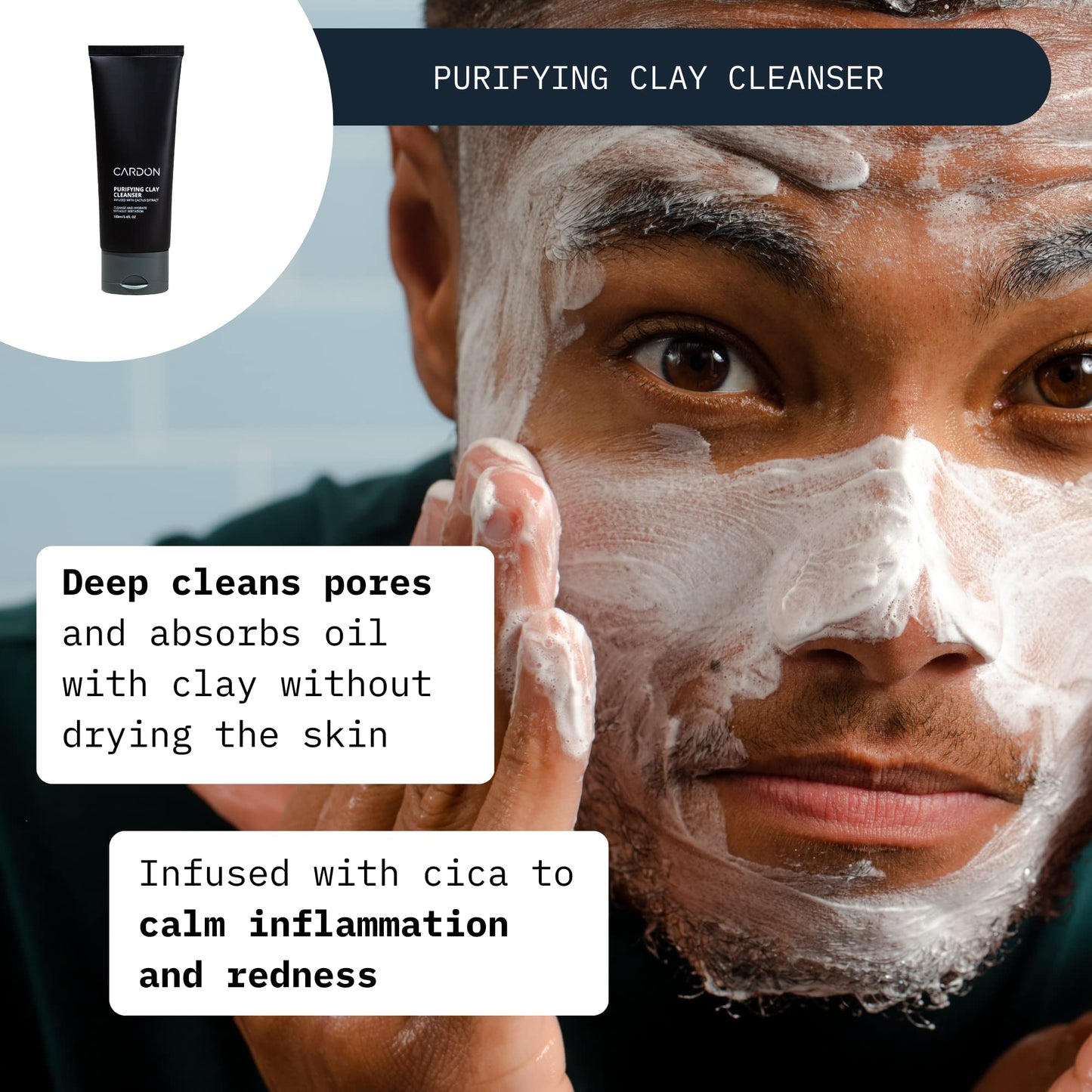 CARDON Daily Skincare Set for Men | Face Moisturizer with SPF 30 & Clay Face Wash | Best Gift for Men Beauty & Personal Care Cardon