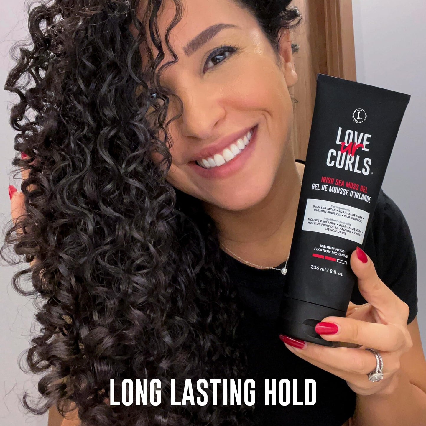 Love Ur Curls Irish Sea Moss Hair Gel, Medium Hold Hair Styling Curling Gel for Defined Curly Hair, Waves & Coils, Vegan, Cruelty Free, 236mL Beauty and Personal Care Love Ur Curls