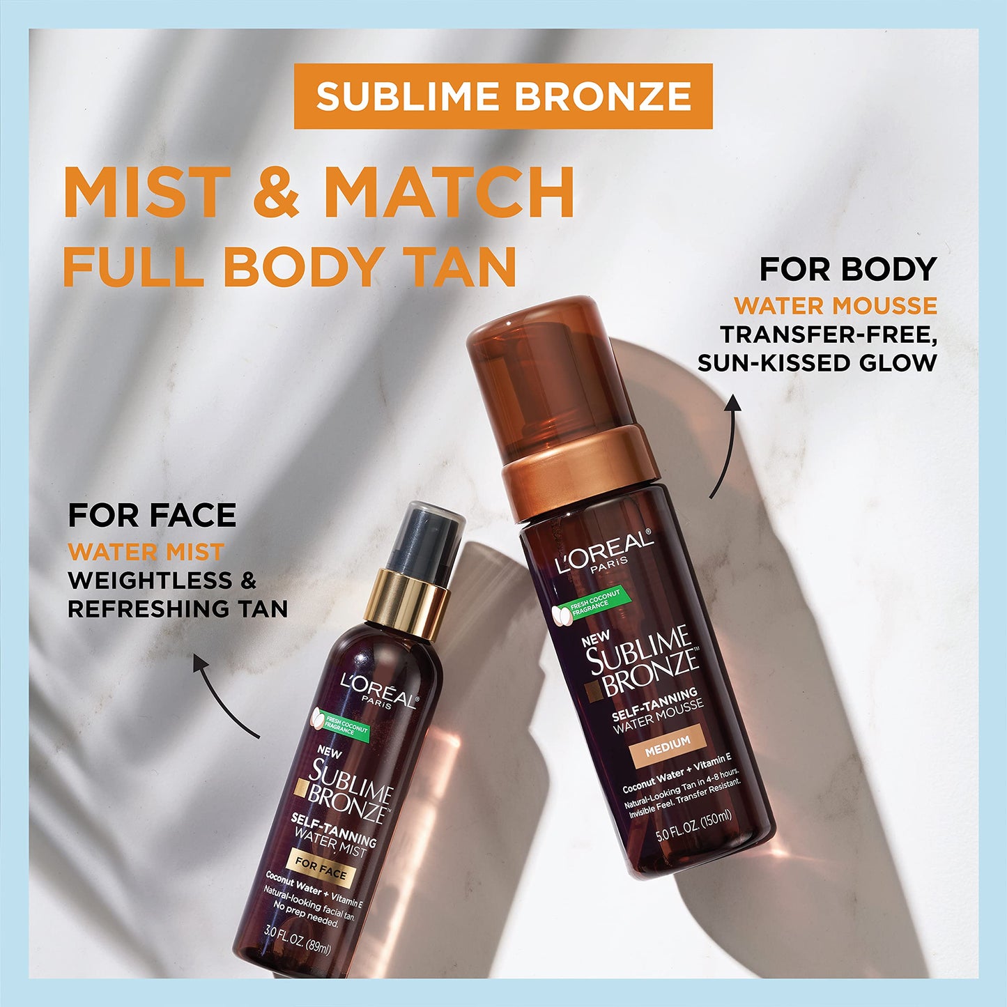 L'Oreal Paris Sublime Bronze Self Tanning Facial Mist, Water-Based Formula, Coconut Water & Vitamin E, 3 fl. Oz Beauty & Personal Care L'Oreal Paris